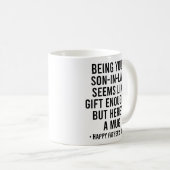 Als Schwiegersohn zu sein ist Geschenk genug Vater Kaffeetasse (VorderseiteRechts)