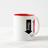 ALS SIE LOW I Michelle Obama Zweifarbige Tasse (VorderseiteRechts)