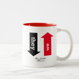 ALS SIE LOW I Michelle Obama Zweifarbige Tasse