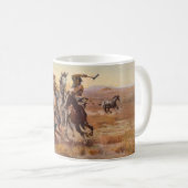 Als Sioux und Blackfeet durch Charles M. Russell Kaffeetasse (VorderseiteRechts)