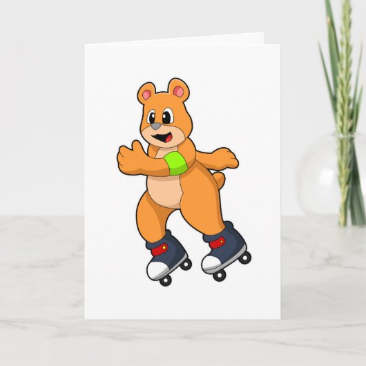 Als Skater mit Inline-Skaten bemerken Karte (Vorderseite)