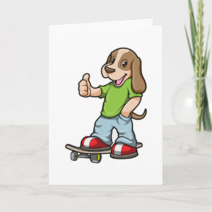 Als Skater mit Skateboard Karte