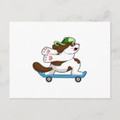 Als Skater mit Skateboard Postkarte (Vorderseite)