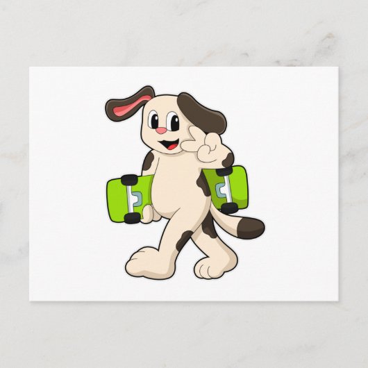 Als Skater mit Skateboard Postkarte (Vorderseite)