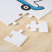 Als Skater mit Skateboard Puzzle (Seite)