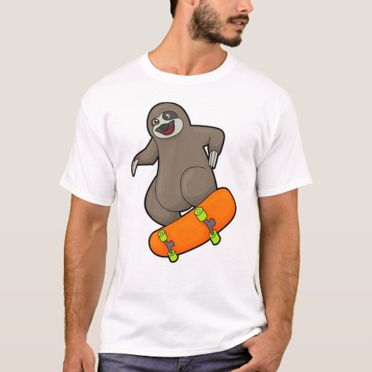 Als Skater mit Skateboard T-Shirt (Vorderseite)