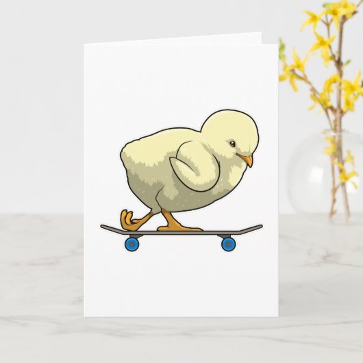 Als Skater mit Skateboard wählen Karte (Gelbe Blume)