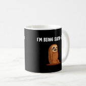 Als Slothered Spaß Lazy Animal Meme Kaffeetasse (VorderseiteRechts)