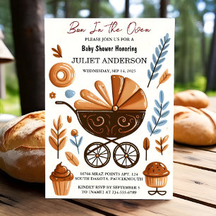 Als Spaß Retro Boho Kuchen Brötchen im Ofen Baby S Einladung