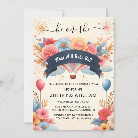 Als Stash Fun Cloud-Familie in der spanischen Gend Einladung (Vorderseite)