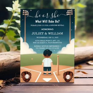 Als Team Ball Game Pitch Spaß Baseball Gender-Offe Einladung