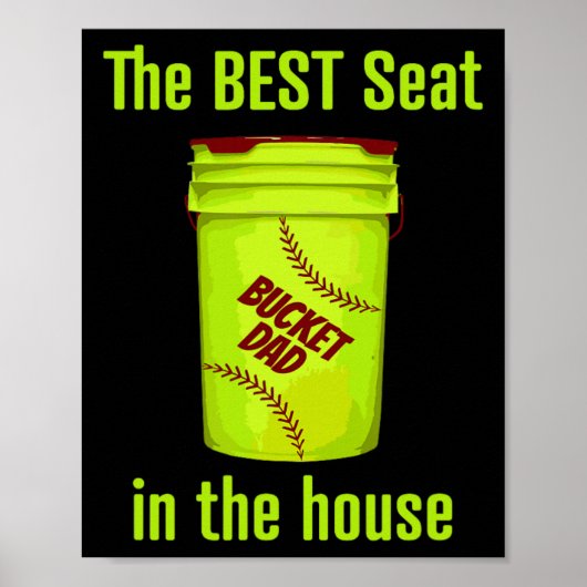 Als Tees Softll Dad Bester Sitz Im Haus Pitcher Poster (Vorne)