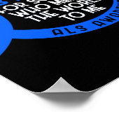 ALS trage ich Blau für jemanden, der die Welt bede Poster (Ecke)