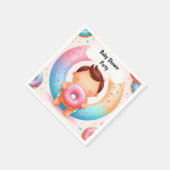 Als Träume Pink Blue Donuts und Diapers Baby Dusch Serviette (Ecke)