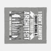 Als übermüdete Architektin Fleece Blanket Fleece (Vorderseite (Horizontal))