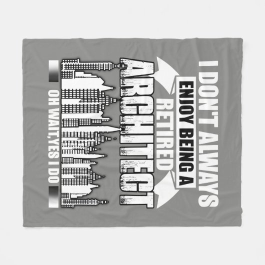 Als übermüdete Architektin Fleece Blanket Fleece (Vorderseite (Horizontal))