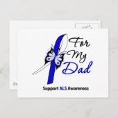ALS-Unterstützung für meinen Vater Postkarte (Vorne/Hinten)
