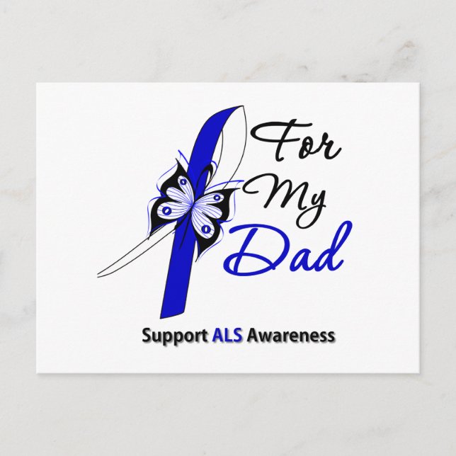 ALS-Unterstützung für meinen Vater Postkarte (Vorderseite)