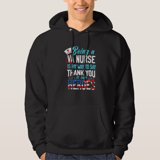 Als VA-Krankenschwester möchte ich Ihnen danken fü Hoodie (Vorderseite)