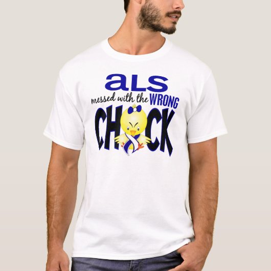 ALS verwirrt mit dem falschen Küken T-Shirt (Vorderseite)