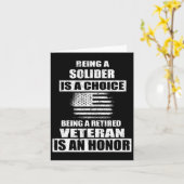 Als Veteran der US Army Solider Independence Veter Karte (Gelbe Blume)