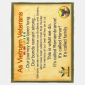 ALS VIETNAM VETERANS FLEECEDECKE (Vorderseite)