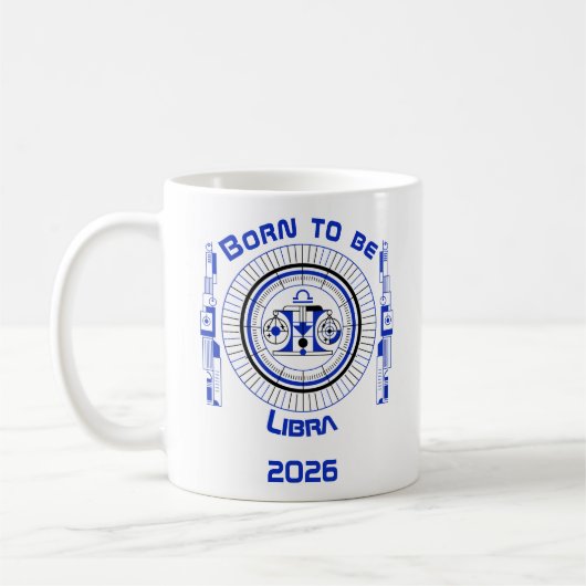 Als Waage geboren Kaffeetasse (Links)