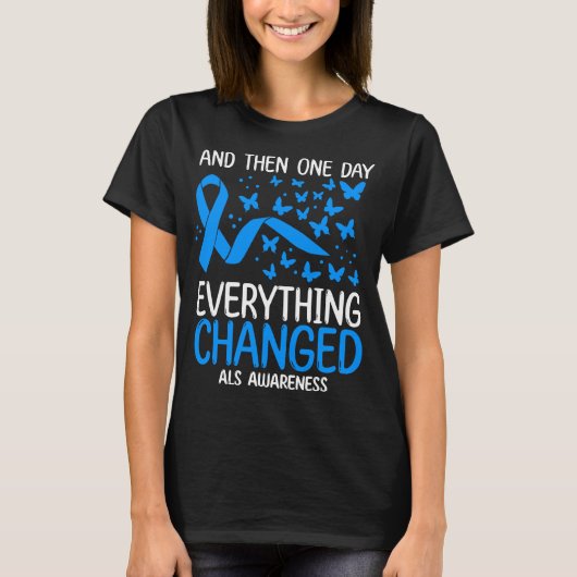 ALS Warrior Ribbon Disease Fighter ALS Awareness T-Shirt (Vorderseite)