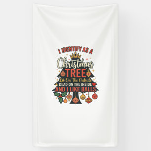 Als Weihnachtsbaum-Kronenkugeln identifizieren Banner