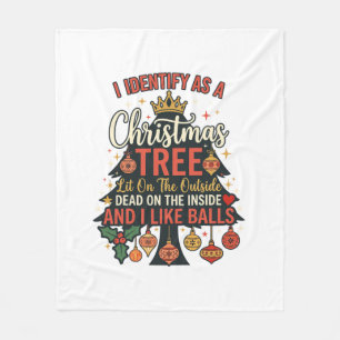 Als Weihnachtsbaum-Kronenkugeln identifizieren Fleecedecke