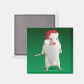 Als Weihnachtsmann verkleidete Maus Magnet (Vorderseite/Rückseite)