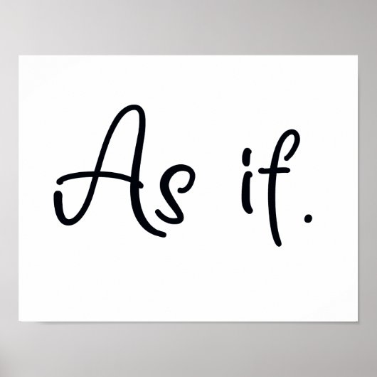 Als wenn poster (Vorne)