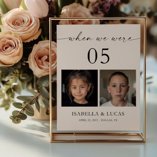 Als wir alt waren Foto Hochzeit Tischnummer