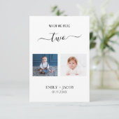 Als wir alt waren Foto minimale Hochzeitstisch Dek (Stehend Vorderseite)