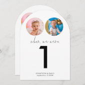 Als wir alt waren Fotos, die Tischnummer hochhielt (Vorne/Hinten)