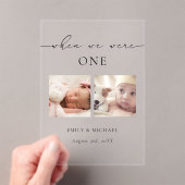 Als wir älter waren, unterzeichnete die Tischnumme Acryleinladungen (Insitu (Handheld))