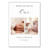 Als wir älter waren, unterzeichnete die Tischnumme Tischnummer (Rückseite)