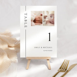 Als wir älter waren, unterzeichnete die Tischnumme Tischnummer