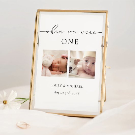 Als wir älter waren, unterzeichnete die Tischnumme Tischnummer