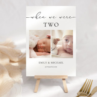 Als wir älter waren, unterzeichnete die Tischnumme Tischnummer