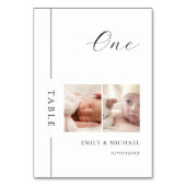 Als wir älter waren, unterzeichnete die Tischnumme Tischnummer (Rückseite)