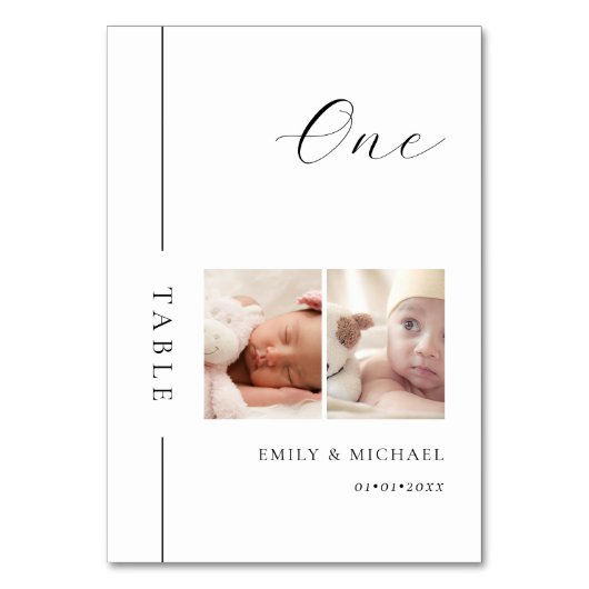 Als wir älter waren, unterzeichnete die Tischnumme Tischnummer (Vorderseite)