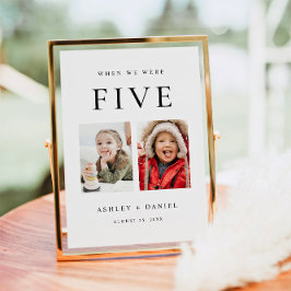 Als wir Altersfoto-Tischnummer waren Einladung