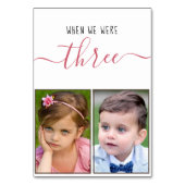 Als wir drei Fotos im Kindesalter waren, schrieb i Tischnummer (Vorderseite)