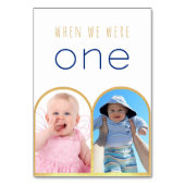 Als wir ein Foto Gold Arch Moderne Hochzeit waren Tischnummer (Vorderseite)