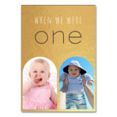 Als wir ein Imitat Gold Foto Arch Hochzeit waren Tischnummer (Vorderseite)