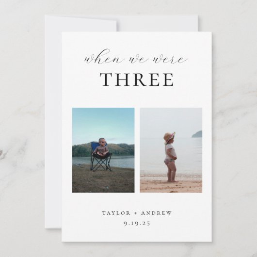 Als wir Foto Hochzeit Tischnummer waren (Vorderseite)