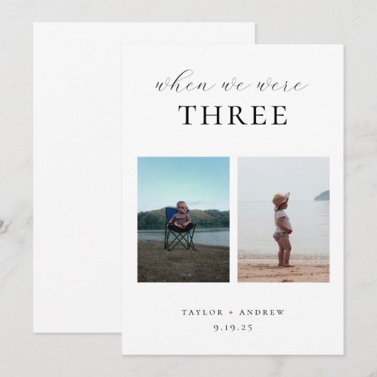 Als wir Foto Hochzeit Tischnummer waren (Vorne/Hinten)