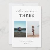 Als wir Foto-Hochzeitstisch-Nummer waren Einladung (Rückseite)