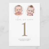 Als wir Fotos alt waren, die Tischnummer Gold hoch (Vorderseite)